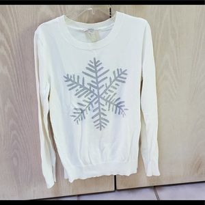 Ann Taylor LOFT white knit sweater (M)